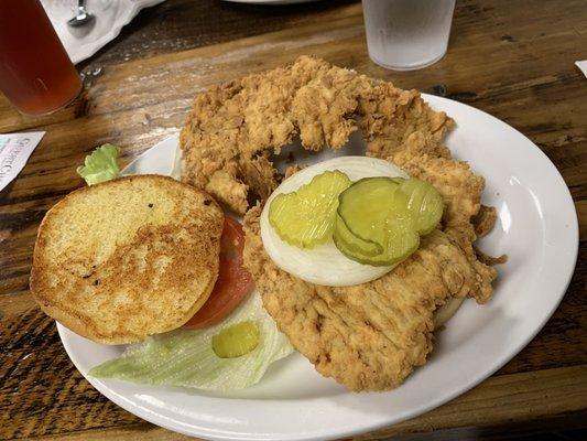 Pork tenderloin sandwich $6.49