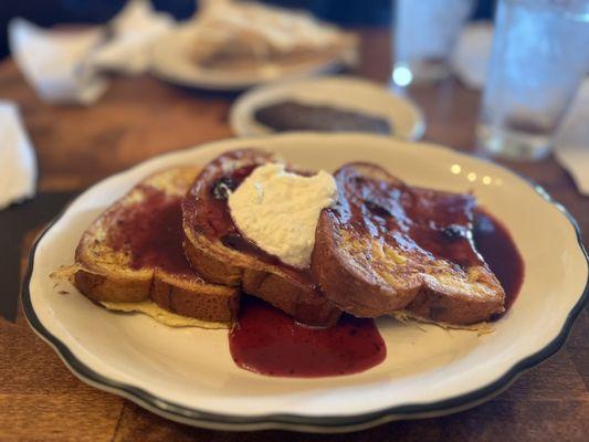 Lemon blueberry French toast