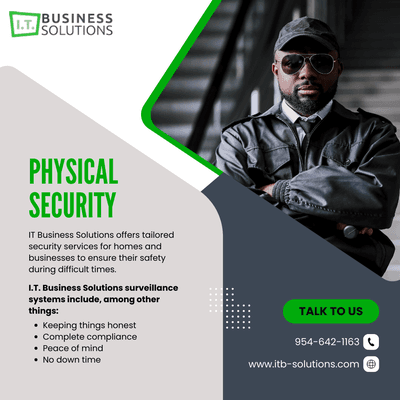 Secure your peace of mind with IT Business Solutions! Our dedicated team specializes in Physical Security, providing customized services.