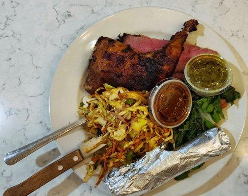 Combo Plate w/ Coleslaw and Organic Greens