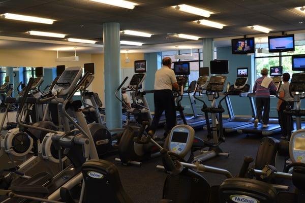 Plenty of cardio equipment in our fitness center