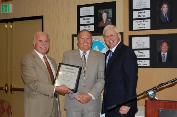 2012 Greater Stockton Chamber of Commerce Small Business of the year