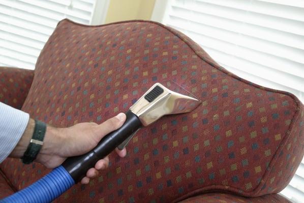 ServiceMaster's upholstery cleaning service.