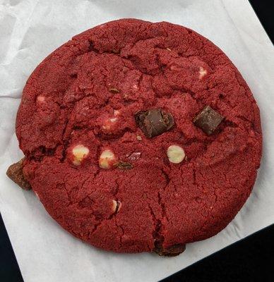 Jumbo red velvet cookie ($2)