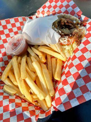 Gyro with fries