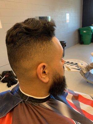 Skin fade, done by Jason