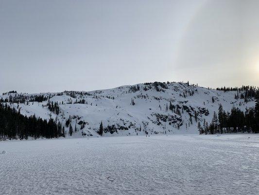 Castle Lake frozen over