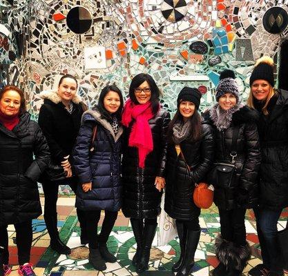 Touring the Magic Garden during a weekend of culture trip to Philadelphia