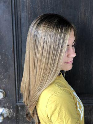 Subtle balayage that grows out so beautifully