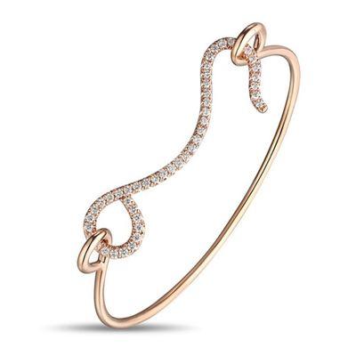 Rose gold diamond bangle