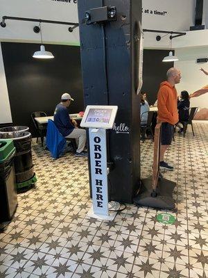 Self-order kiosk