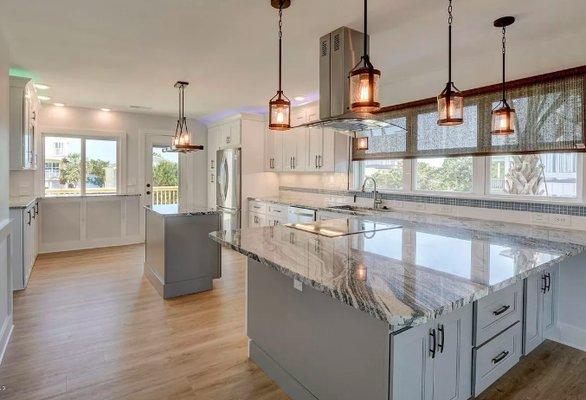 Kitchen Cabinets and Countertops for an Oak Island renovation!