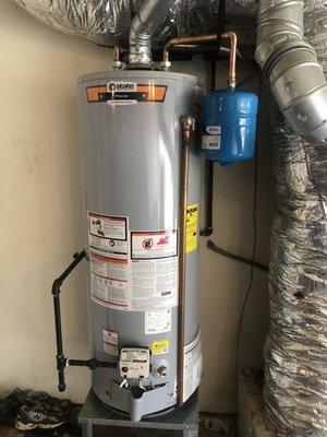 50 gallon gas water heater install.