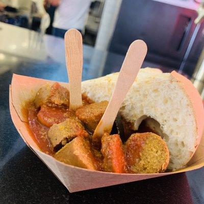 Tofu sausage - curry wurst style