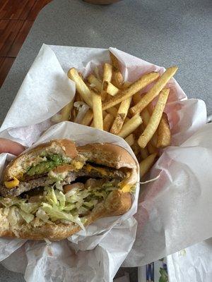 Avocado bacon burger