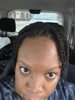 What I got. See what I wanted. No part to the side and no flat twists. Nothing like picture