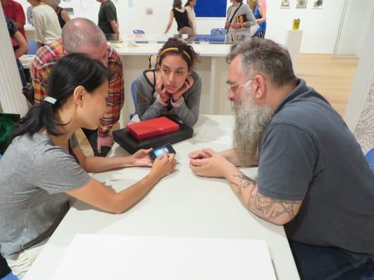 2014 Public Program "There is So Much That you have Never Said to Your Companion." Cui Fei on the left with Nayland Blake.