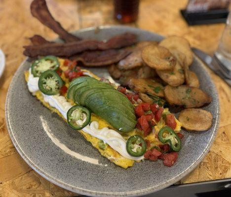 Southwest Sunrise with side of bacon