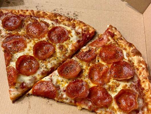 Couple of Pepperoni Pizza Slice - good stuff and sizable slices!