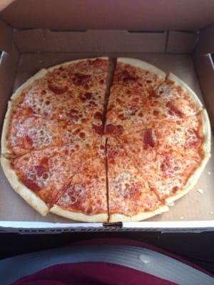 Large thin crust pepperoni