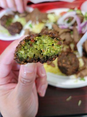 Moist falafel inside and crispy on the outside!!!