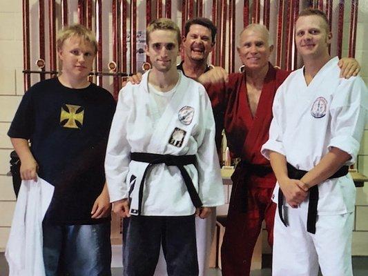 Benny, Dwayne, me, Mr. Bill "Superfoot" Wallace and Luke with Superfoot after his seminar in Portland, IN.