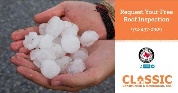 Hail damage?  Call 972-437-0909