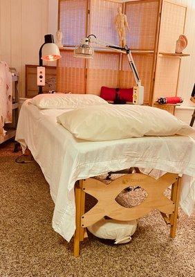 One of three private therapy rooms