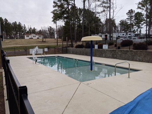 Pool (closed for the season) at Iron City Campground