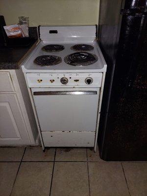 Rusted stove