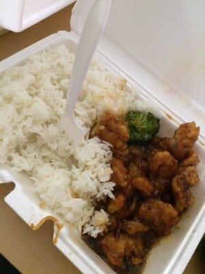 General Tso's with White Meat Chicken! Delicious!