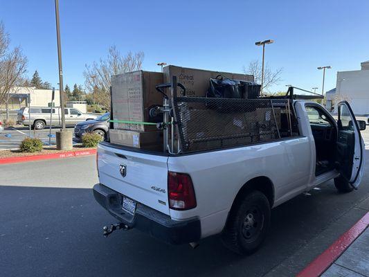 Here's a photo when they picked up my Big Lots Store Order in. Rohnert Park, CA