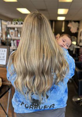 This is a must post because of that sweet baby, and that beautiful hair