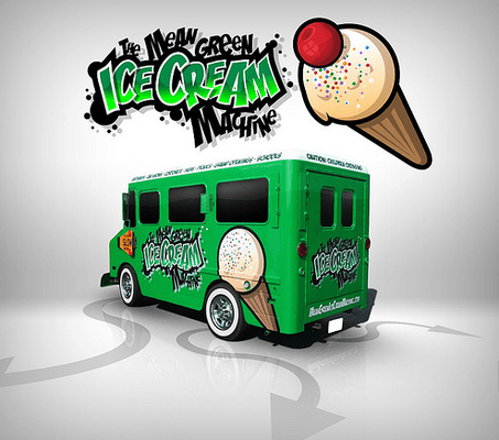 Nashville ice cream truck rentals begin with Mean Green Ice Cream Machine - http://MeanGreenIceCreamMachine.com