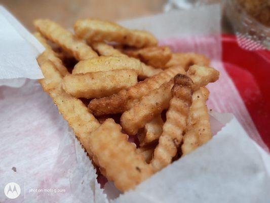 I love crinkle fries!!! Ask for a side of ranch...