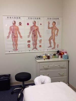 Very big poster of our anatomy where they demonstrate where your pressure points at...