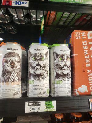 Indianapolis brewery option: Metazoa (each can had a different animal featured!)