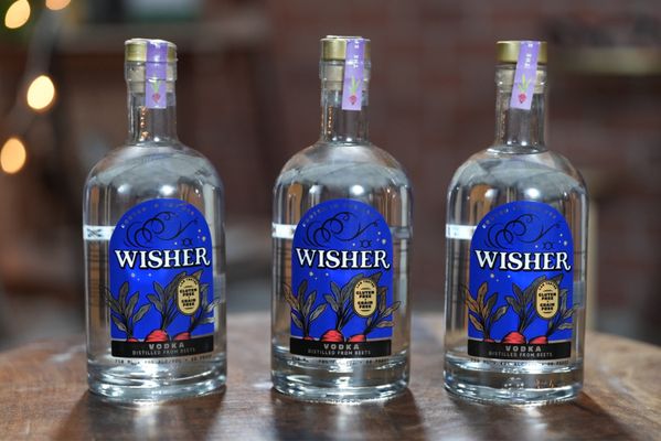 Wisher Beet Vodka, Gluten free, grain/corn free vegan women and locally owned winner of the bartender spirit awards made in USA