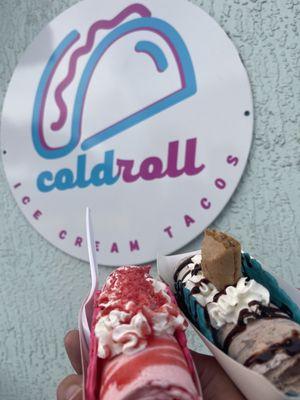 Strawberry Cheesecake Carnival and Nutella - Signature Ice Cream Tacos