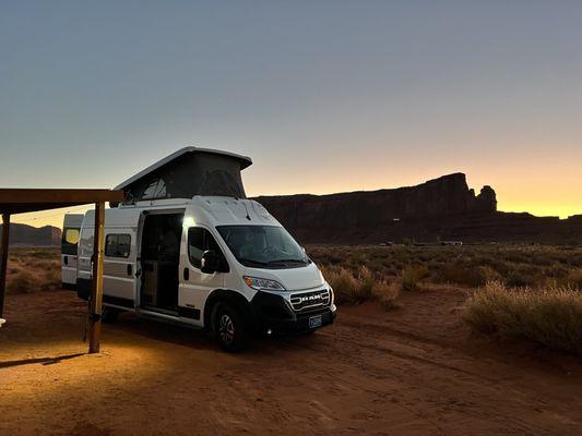 Camping near Monument Valley.