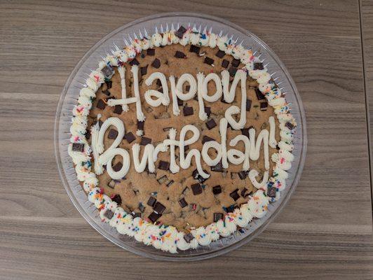 Chocolate chip birthday cake