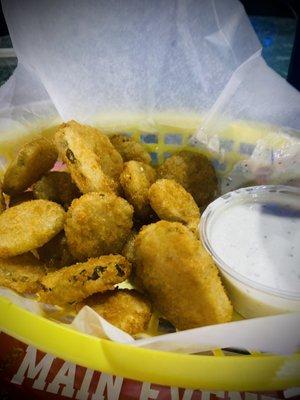 Who dat deep fried pickles. Pretty yummy