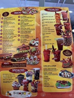 Full menu