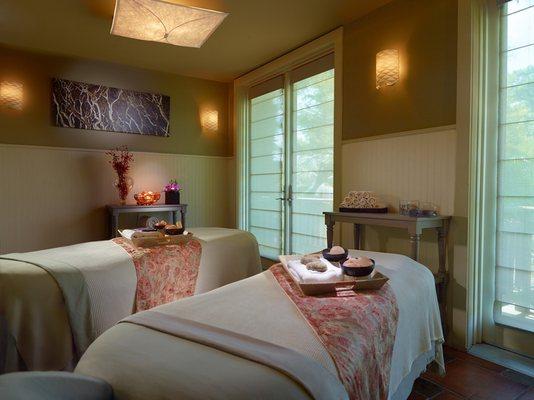 Spa couples massage room