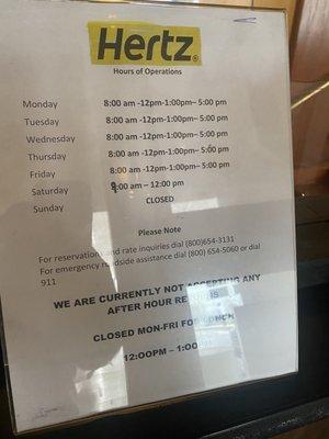 Manually altered their hours