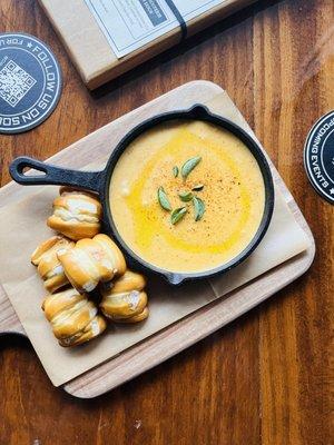 Pretzel Bites with Mexican Cheese Dip