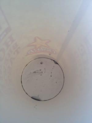 The inside of my water cup after drinking it. Totally gross! No answer when I tried to call either.