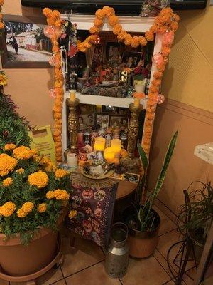 An altar for día de los muertos.