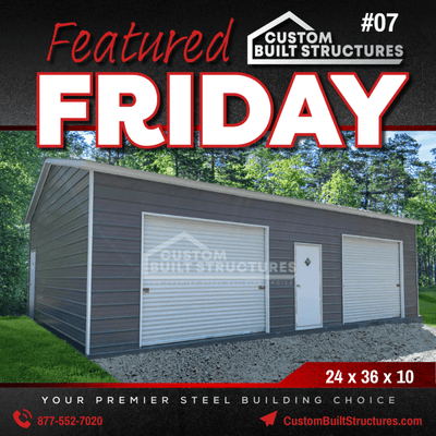 #07 24x36x10 Custom Built Double Garage

OPEN in 3D: https://bit.ly/3bJggEb

More Info: https://bit.ly/3SwCr1m