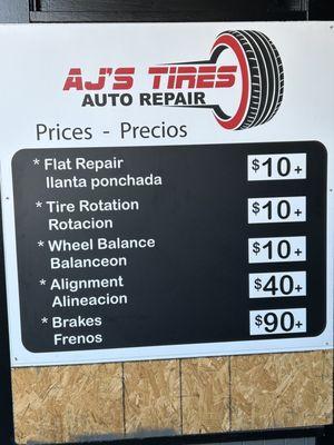 Getting new tires for my daughters car.